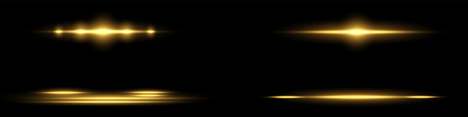 Bright horizontal beam of light on black background. Glowing laser effect creating futuristic and sci-fi aesthetics.
Suitable for technology, energy, speed and digital design themes.