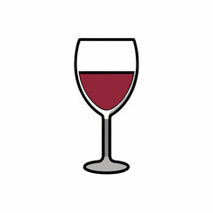 Red wine glass icon vector graphic design