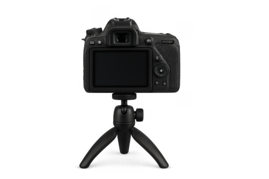 Digital camera with tripod for photography and videography