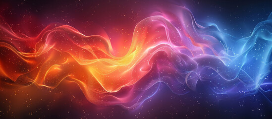 Abstract dynamic swirling glowing lines.