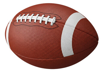 American football isolated on transparent background