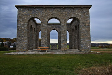 Historical monument "Anschlussdenkmal" at Oberschützen, Oberwart district, Burgenland, Austria, Europe, Central Europe
