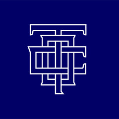 Elegant monogram combine of  O + C + T Logo