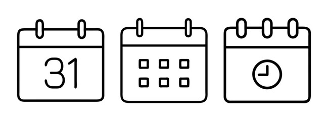 Calendar date event schedule appointment reminder icon vector illustration graphic design element for web and print