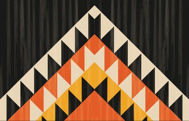 Southwest Native American seamless pattern, boho tribal Aztec Navajo geometric textile design, desert ethnic fabric background.