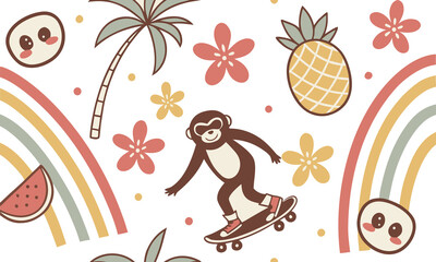 Retro Pastel Playful Wave Backgrounds