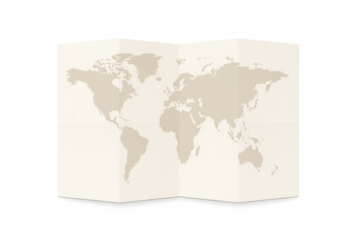 World map showing global travel and geography