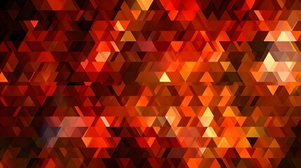 Dynamic background composed of glowing red and orange triangular geometric patterns