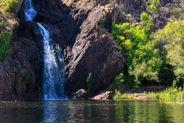 オーストラリアのノーザンテリトリー　リッチフィールドにあるワンギの滝