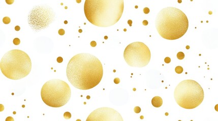 Golden Sphere: Artistic depiction of floating golden spheres, shimmering and dispersed across the expanse, evoke elegance, luxury, and artistic flair. 