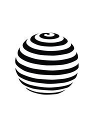 abstract 3d sphere isolated on white