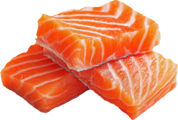 sliced salmon transparent background