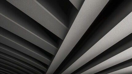 Obraz premium 光と影が作る立体的ストライプパターンのモノクロテクスチャ