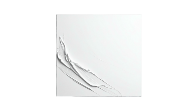 White paint-like strokes, soft focus, minimal, texture, abstract, artistic composition, isolated