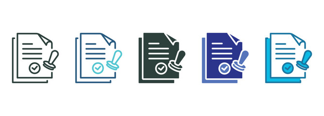 Approved Icon Set Multiple Style Of