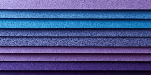 Horizontal arrangement displays variations in shades of blue and purple textured material