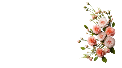 Elegant Roses on Transparent Background