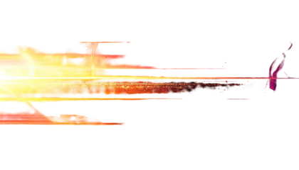 Digital abstraction with dynamic blend of orange and yellow light against a black background