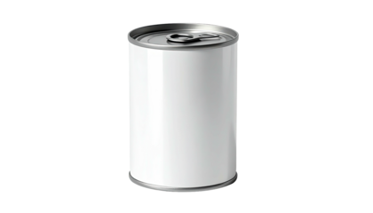 A close-up studio shot of a cylindrical metal can with a pull tab against a black background