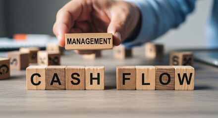 Businessman focuses on business cash flow management. Financial planning and strategy for money control and investment crucial part of corporate finance success for growth