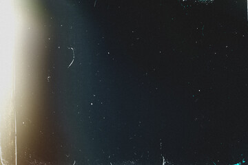 Overlay. Old film light leaks texture with scratches, noise, iridescent stripes. Rainbow lens flare effect, camera film filter with bokeh, dust, grain. Distressed retro movie, photo burn effect. 