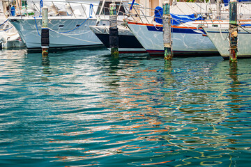 So many boats in the harbor in Cartagena City, Colombia