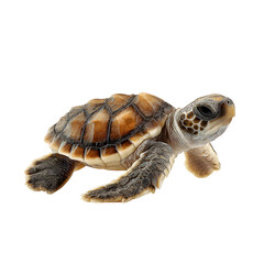 Baby turtle isolated on transparent background