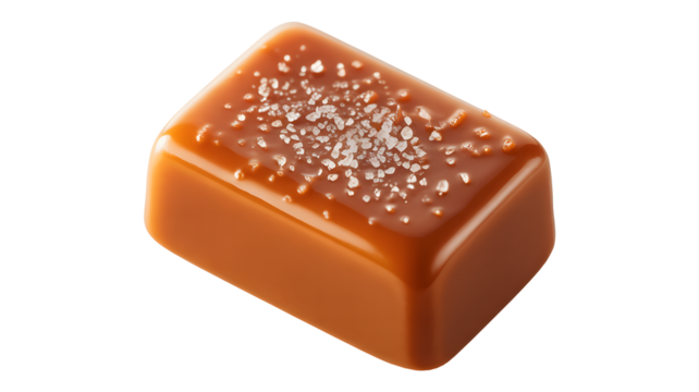 Indulge in sweet delight with this salted caramel candy, a luxurious treat that tantalizes taste buds with a perfect blend of smooth caramel and crunchy salt