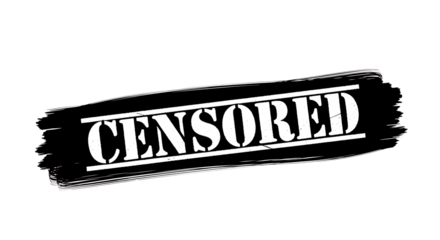 Censored stamp grunge effect with distressed texture