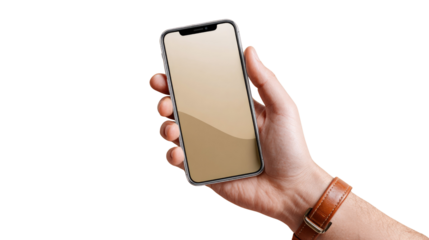 Tech Touch: An arm, holding a sleek, modern device, showcasing cutting-edge technology and human interaction.