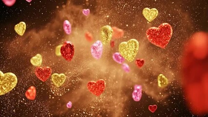 Sparkling Heart Confetti for a Romantic Valentine Day Celebration