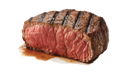 Juicy grilled steak, perfectly cooked with a tender, flavorful interior, ideal for gourmet menus and culinary promotions