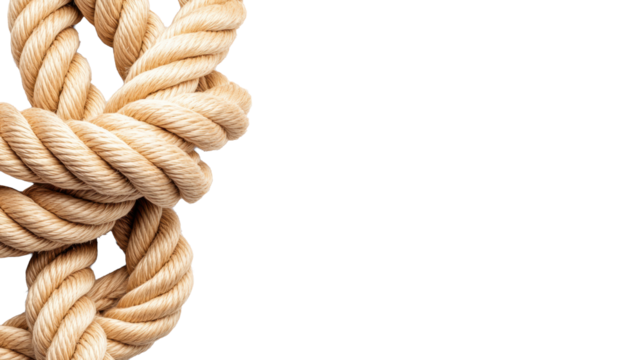 Coiled Ropes on Transparent Background