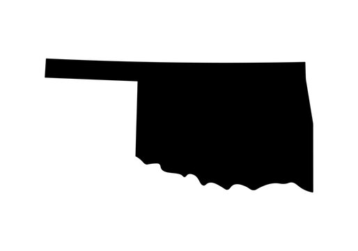 Oklahoma state map silhouette