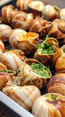 Delicious Escargots de Bourgogne - A French Culinary Delight.