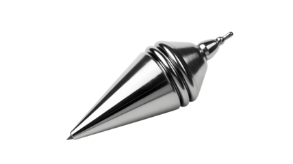 Precision plumb bob tool gleams with professional accuracy, essential for builders and craftsmen ensuring perfect vertical alignment on any project.