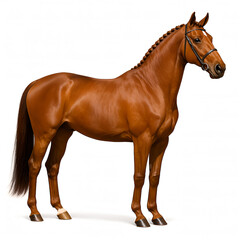 Fototapeta premium horse standing calmly, perfectly isolated