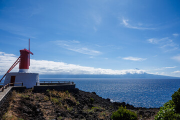 São Jorge island landscapes, Azores archipelago, travel and explore Portugal.
