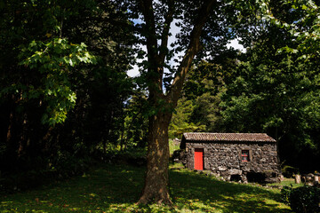 São Jorge island landscapes, Azores archipelago, travel and explore Portugal.