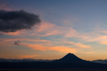 São Jorge island landscapes, Azores archipelago, travel and explore Portugal.