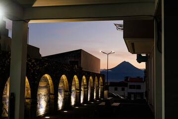 São Jorge island landscapes, Azores archipelago, travel and explore Portugal.