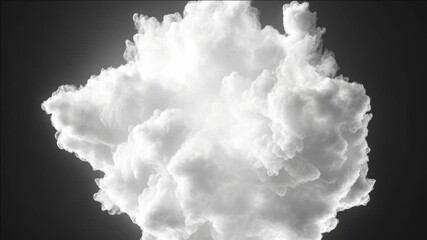 Dark sky with white cumulonimbus clouds - Powered by Adobe