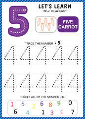 Kids Learning Material, Worksheet Learning Number 0 to 9, Number for Kids Learning, Children Educational Game, Worksheet for Learning Number.