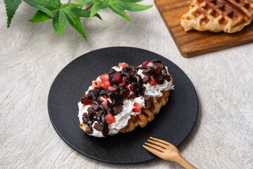 おやつの時間　ワッフル