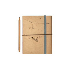 Blank notebook isolated on white background