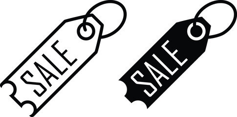 Sale, price tag icon, Vector flat design illustration, Sale label web icon, Vector illustration, Sign isolated on white background.