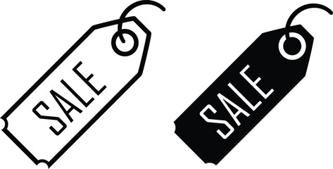 Sale, price tag icon, Vector flat design illustration, Sale label web icon, Vector illustration, Sign isolated on white background.