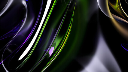 3d render of abstract art with surreal 3d background in curved, wavy, smooth, and soft organic lines forms  in a deformation transformation process in glossy and matte finish plastic