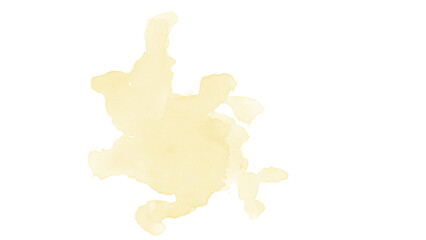 Bright Mustard Yellow Watercolor Brush Stroke