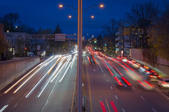 Trafic in, trafic out, fin de journ&eacute;e, horizontal